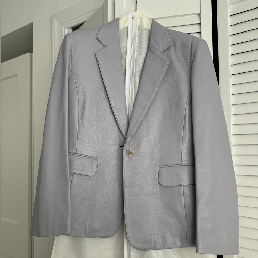 Real leather blazer - lavender color!